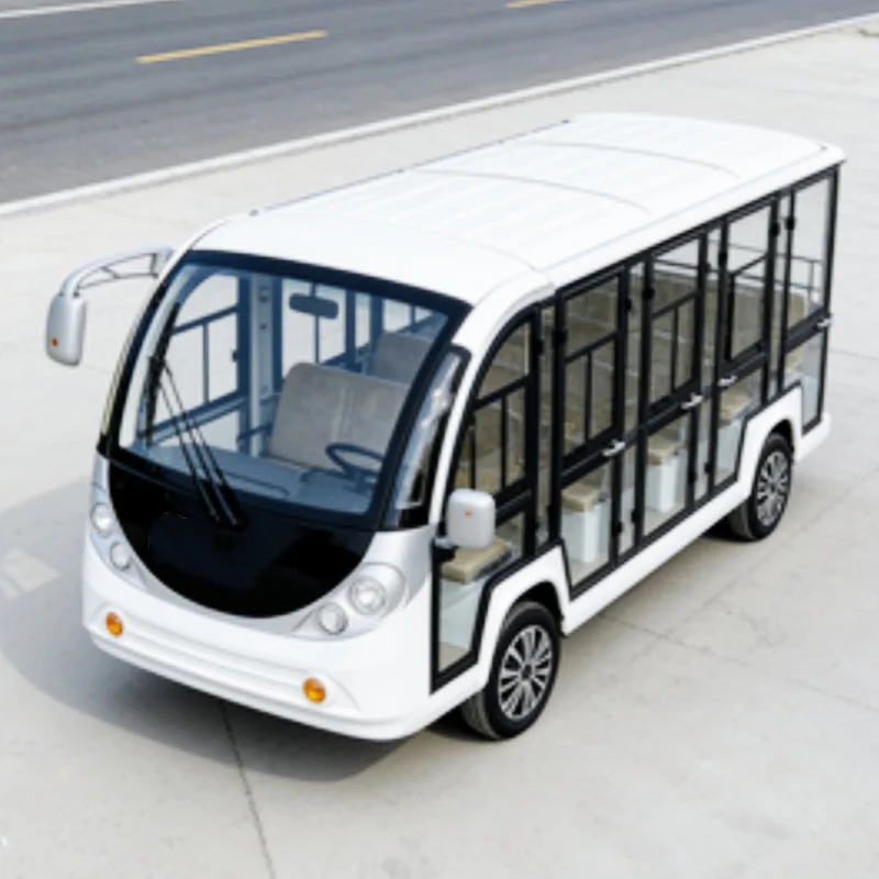 

11 14-Seat Lithium Battery Electric Sightseeing Car Traffic Shuttle Bus With CE Closed Electric Tour Bus Scenic Sightseeing Car