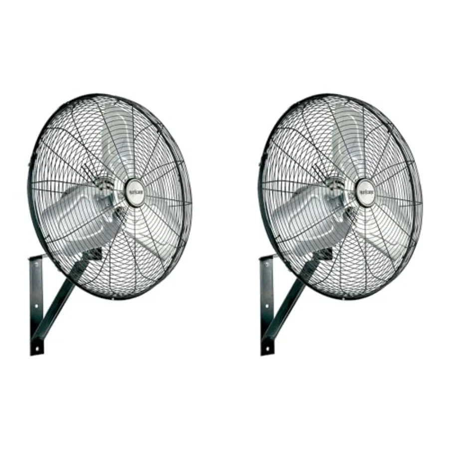 

Wall Mount Fan for commercial use, steel and ABS plastic, black, 20-inch oscillating with 3-speed settings and strong air circu