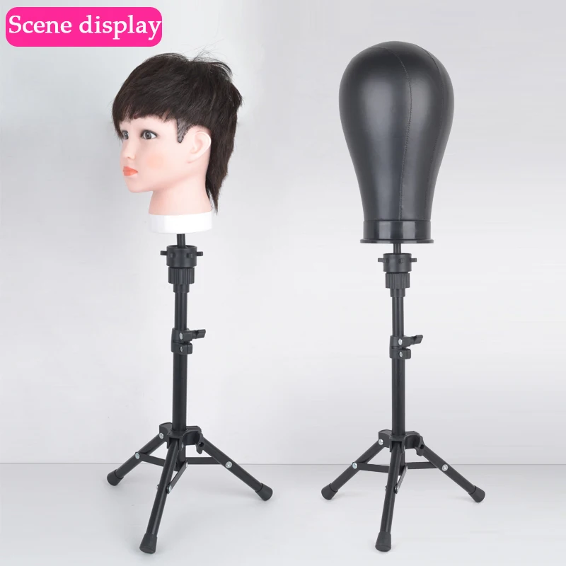 Pruikstandaard statief, 22 inch verstelbare mannequin hoofdstandaard, pruik hoofdstandaard voor trainingshoofden en canvas blokhoofd';\[p[