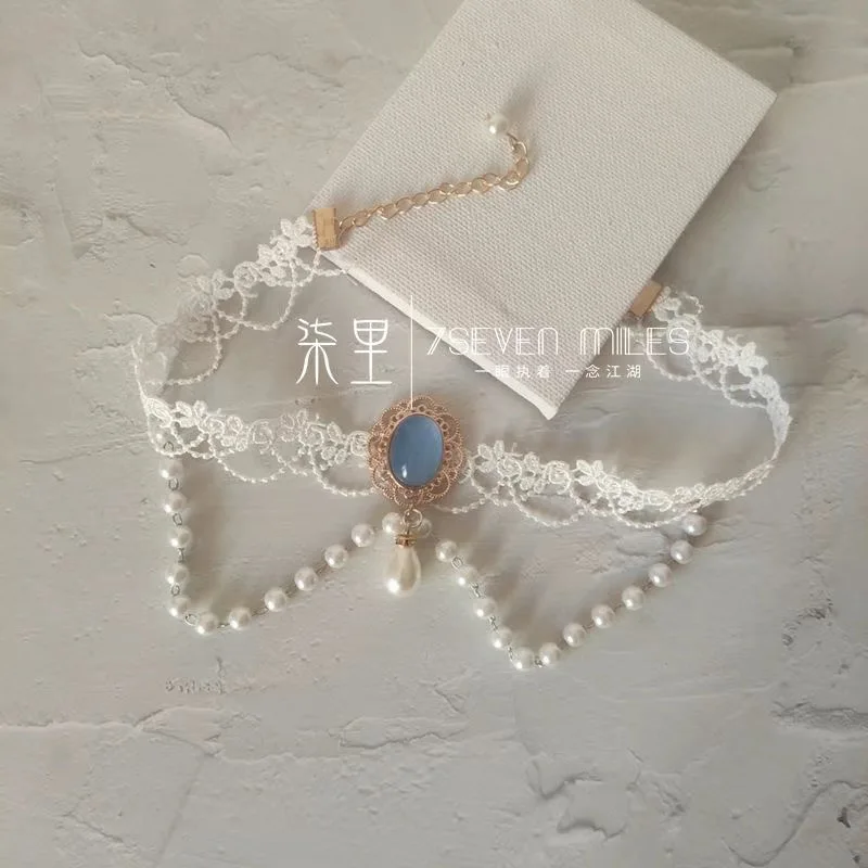 

Sweet Girl Lolita Accessories Alice Daily Versatile Collars for Women Cute Girls Necklace Lace Necklace Gifts for Female