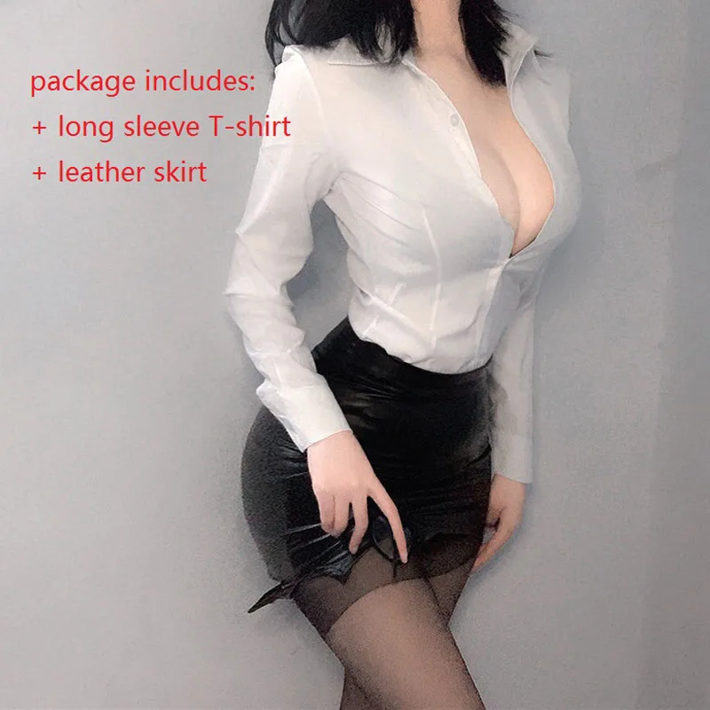 Sexy Lingerie ufficio segretaria Costume insegnante di scuola esotica Sexy uniforme Cosplay donna che lavora in ritardo gared Vest-style Slip