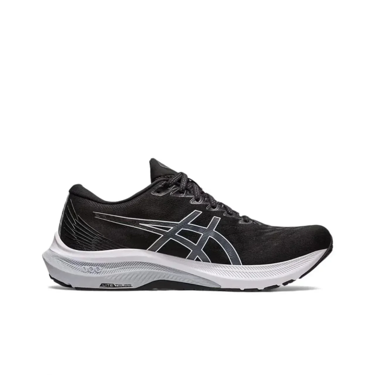 Asics GT-2000 11 2E أحذية رياضية مريحة منخفضة أعلى المضادة للانزلاق احذية الجري للرجال أحذية بارك أبيض وأسود