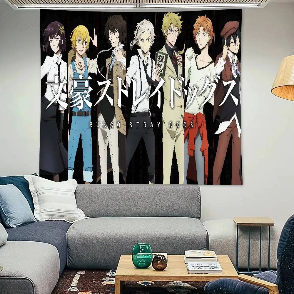 كوميكس B-Bungo S-ستراي D-الكلاب نسيج الديكور غرفة نوم عنبر خلفية القماش عطلة المنزل حفلة غرفة المعيشة نادي القماش