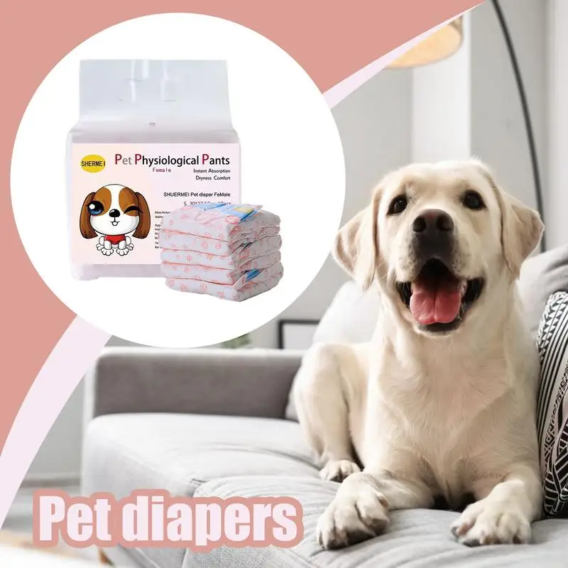 Pet Diapers For Dogs Leak-Proof Dog Diaper Strong Absorbent Wrap Pants For Period Pet Accessories Pee Diapers For Long-Distance