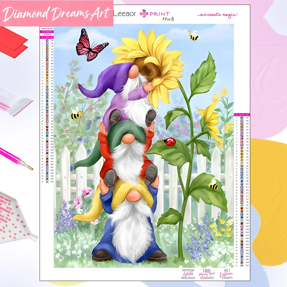 Diamond Painting Art Gnomes Picture Diamond Mosaic 5D DIY Em