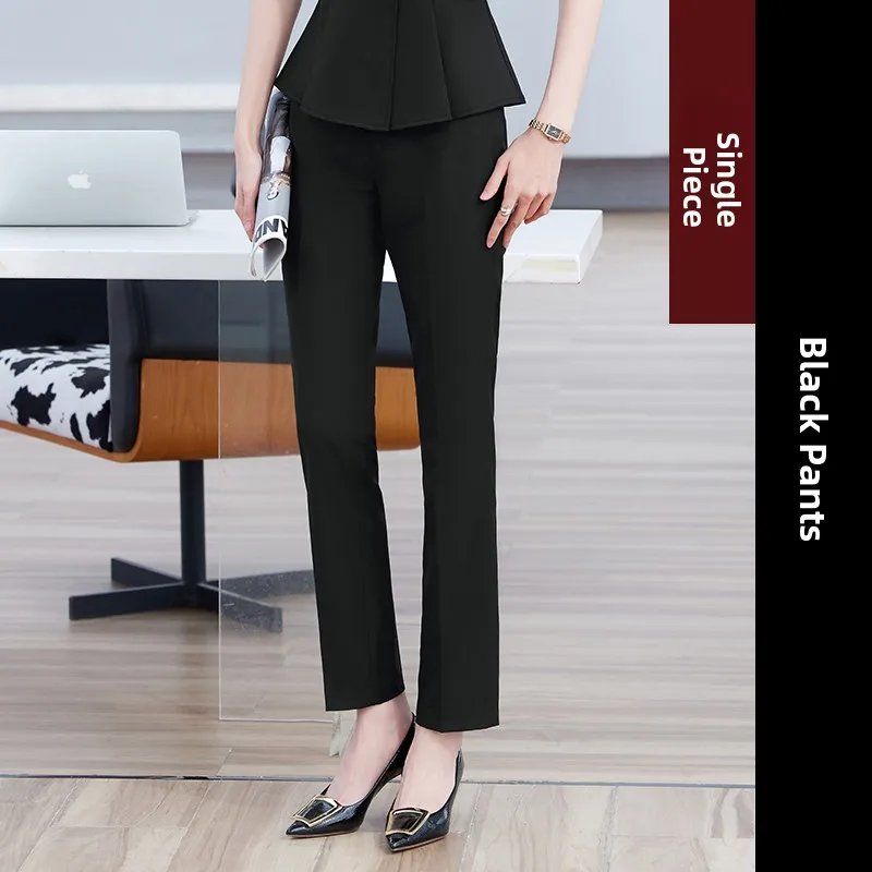 High-End Professional Short-Sleeve Summer Suit Set for Women Thin Polyester Fiber Hotel Front Desk Jewelry Store Work Uniform
