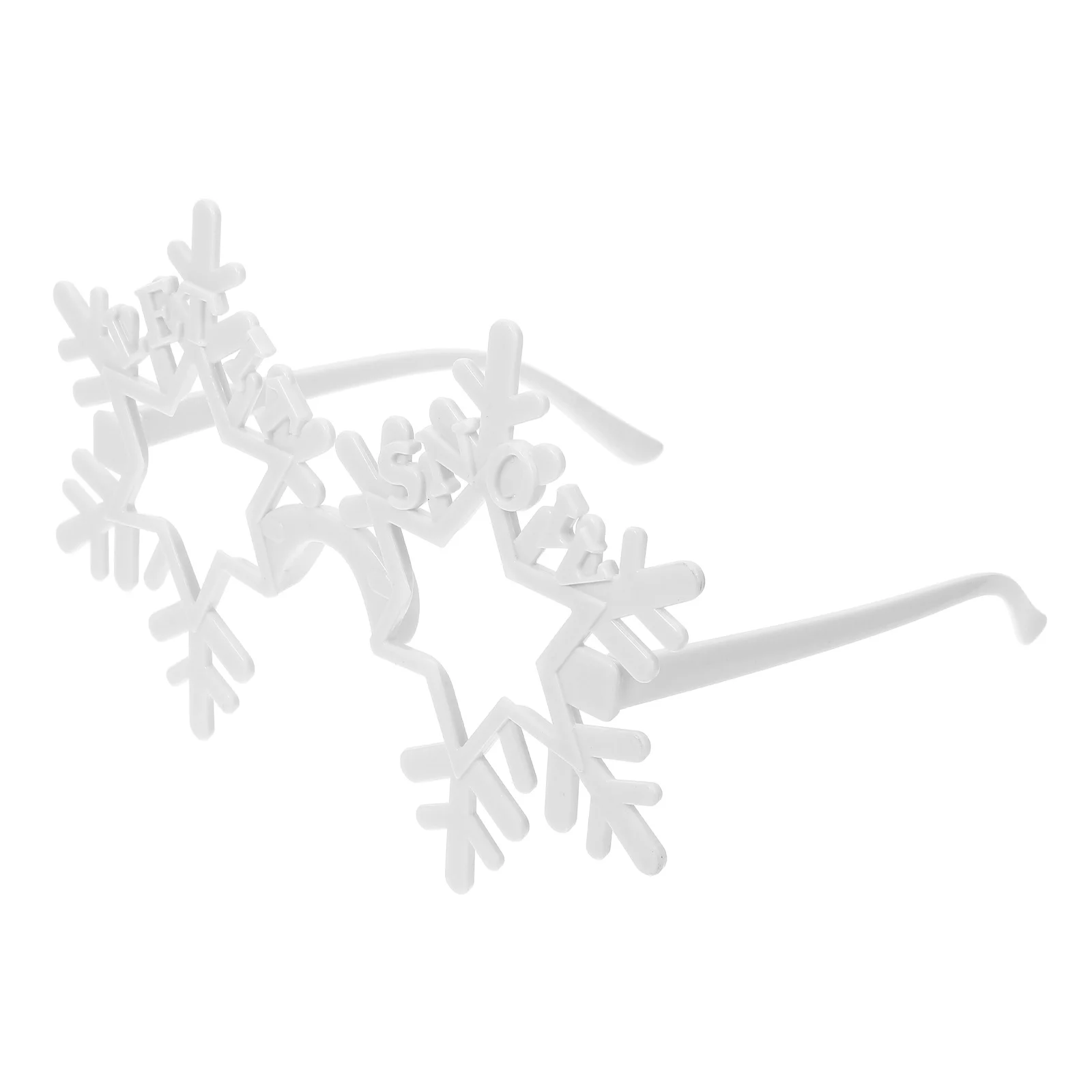 

1Pair Snowflake Eyewear Hollow Rimless Glasses Stylish Party Photo Prop Irregular Chic Decor Snowflake Eyeglass