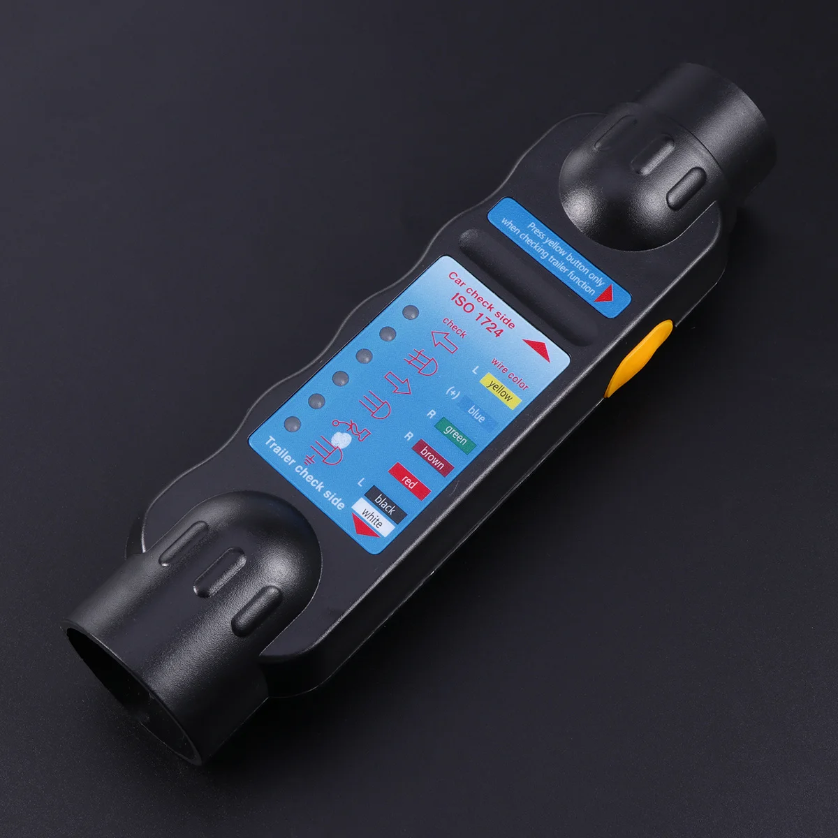 

7-Pin 12V Vehicle Light Electrics Diagnostic Tester Plug Socket for Trailer Caravan Horsebox Truck Faulty Wiring Bulb Check