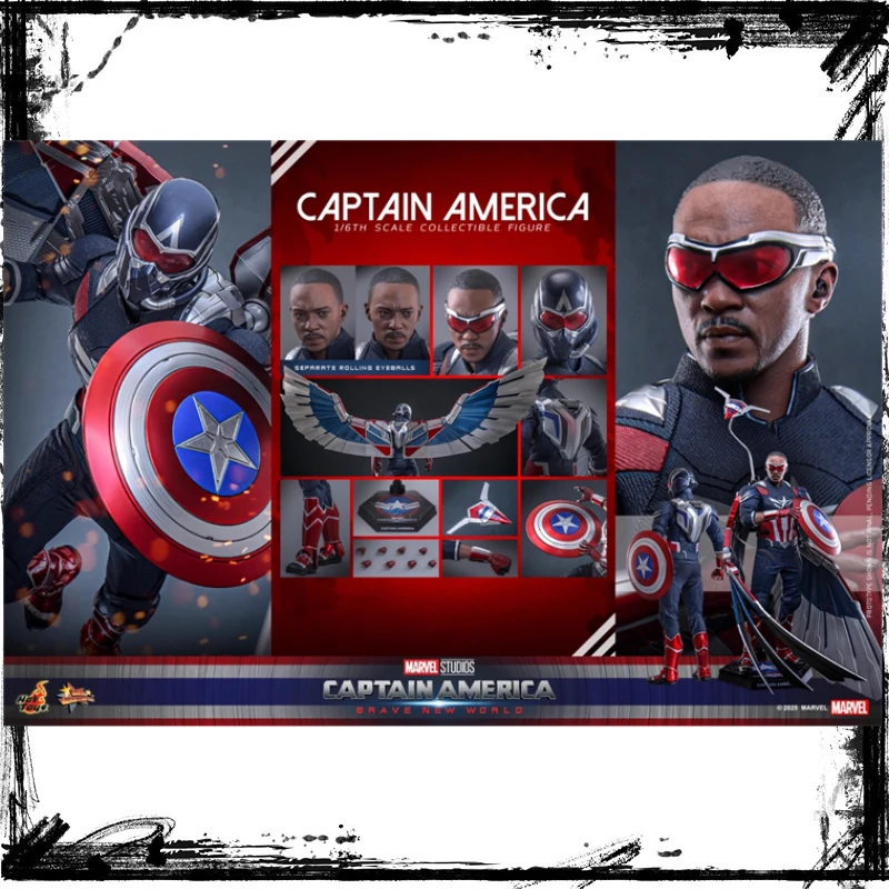 

In Stock Hottoys MMS779 Captain America 4 1/6 Soldier Doll Action Figure Toy Gift Model Collection Hobbies