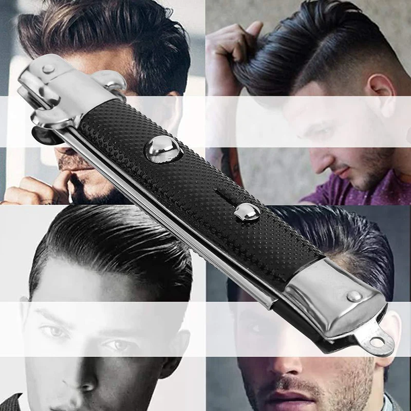 Folding Spring Comb Automatic Combs Foldable Knife Brushes Hair Trimmer Comb Brush Accessories Men's Pocket Knife Comb