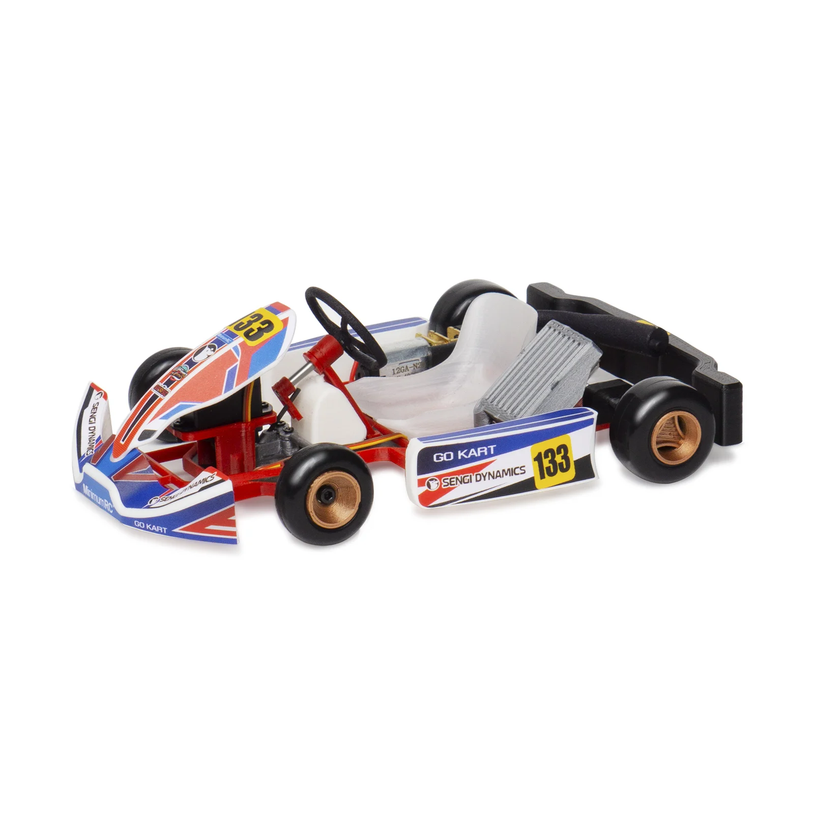 Minimale RC Sengi KART-80 Gemonteerd RC Afstandsbediening Micro Schaal RC Auto Simulatie Kart go kart Kit PNP Voor Kinderen Kids