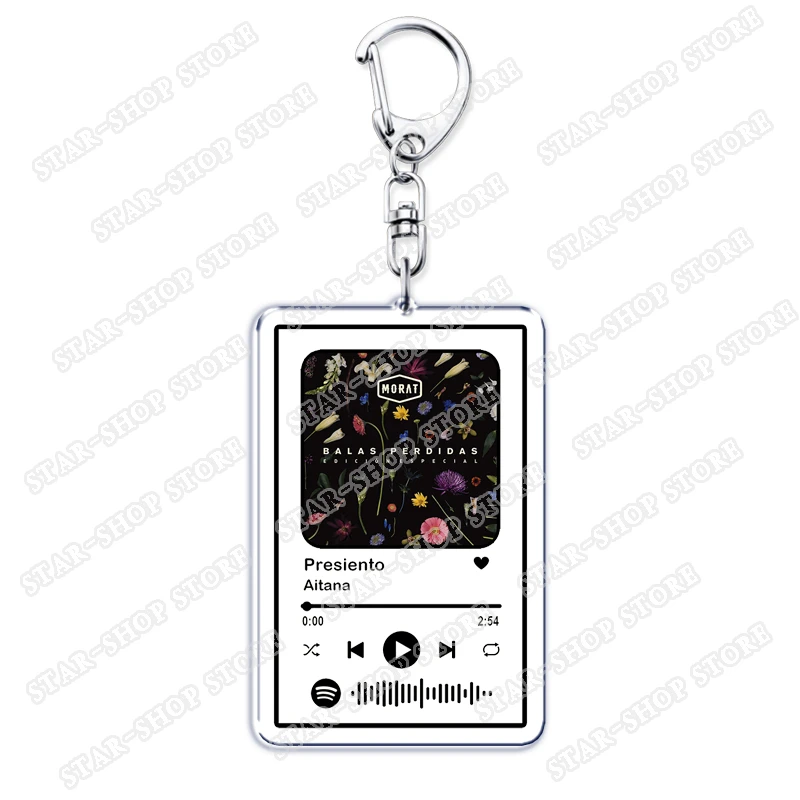 Gantungan Kunci Lagu Penyanyi Populer untuk Wanita Tas Aksesori Barcelona Mon Amour Presiento Musik Keying Perhiasan Hadiah Teman Penggemar