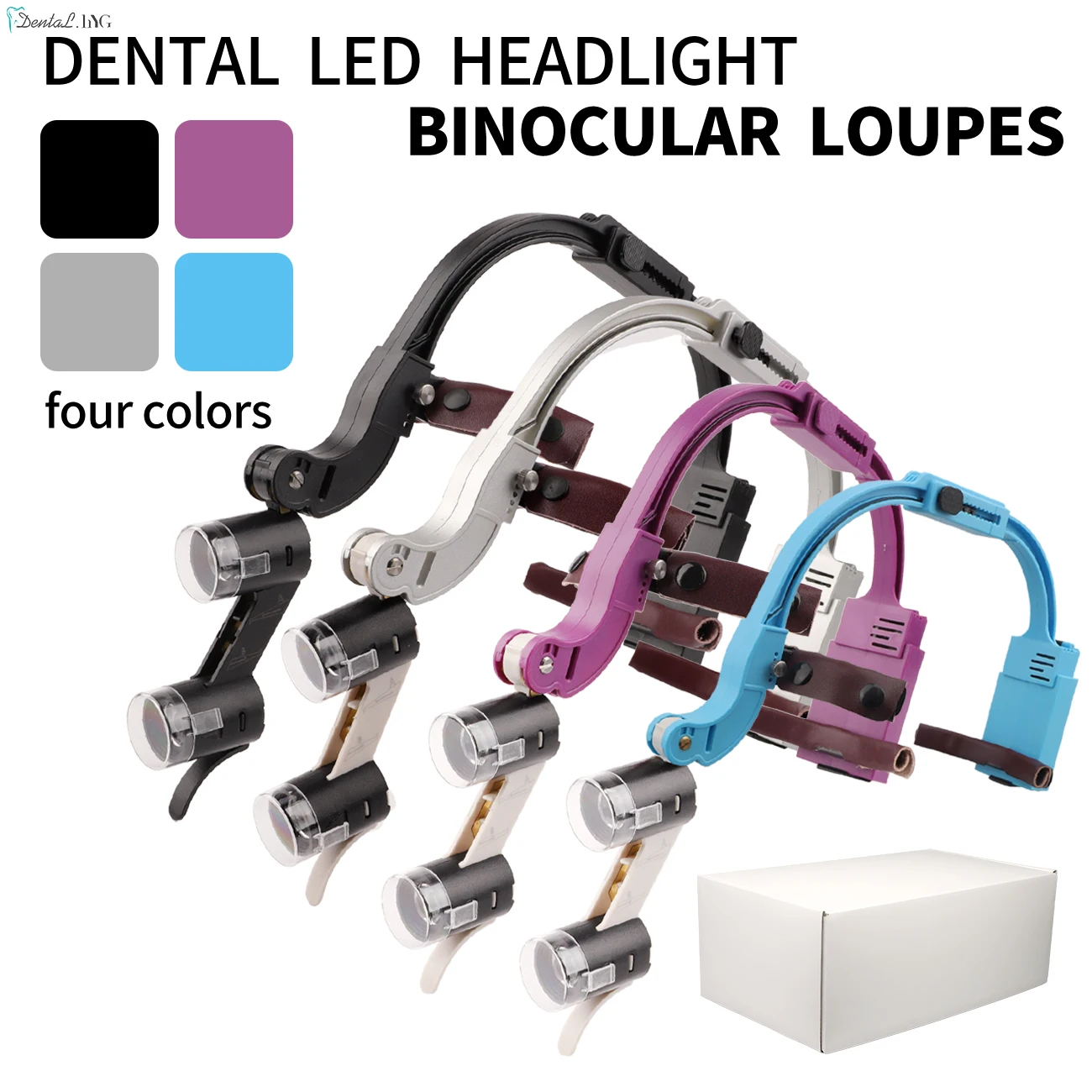 

Binocular Dental Loupes LED Head Light Lamp 2.5X 3.5X Magnification Dentistry Surgical Magnifier With Comfortable Headband
