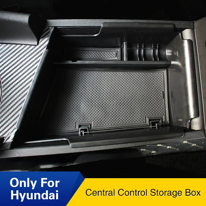 Armrest Box Storage Box For Hyundai Elantra CN7 Sonata DN8 Santa Fe Cruz Encino Kona EV Genesis GV80 NEXO Palisade Venue Tucson