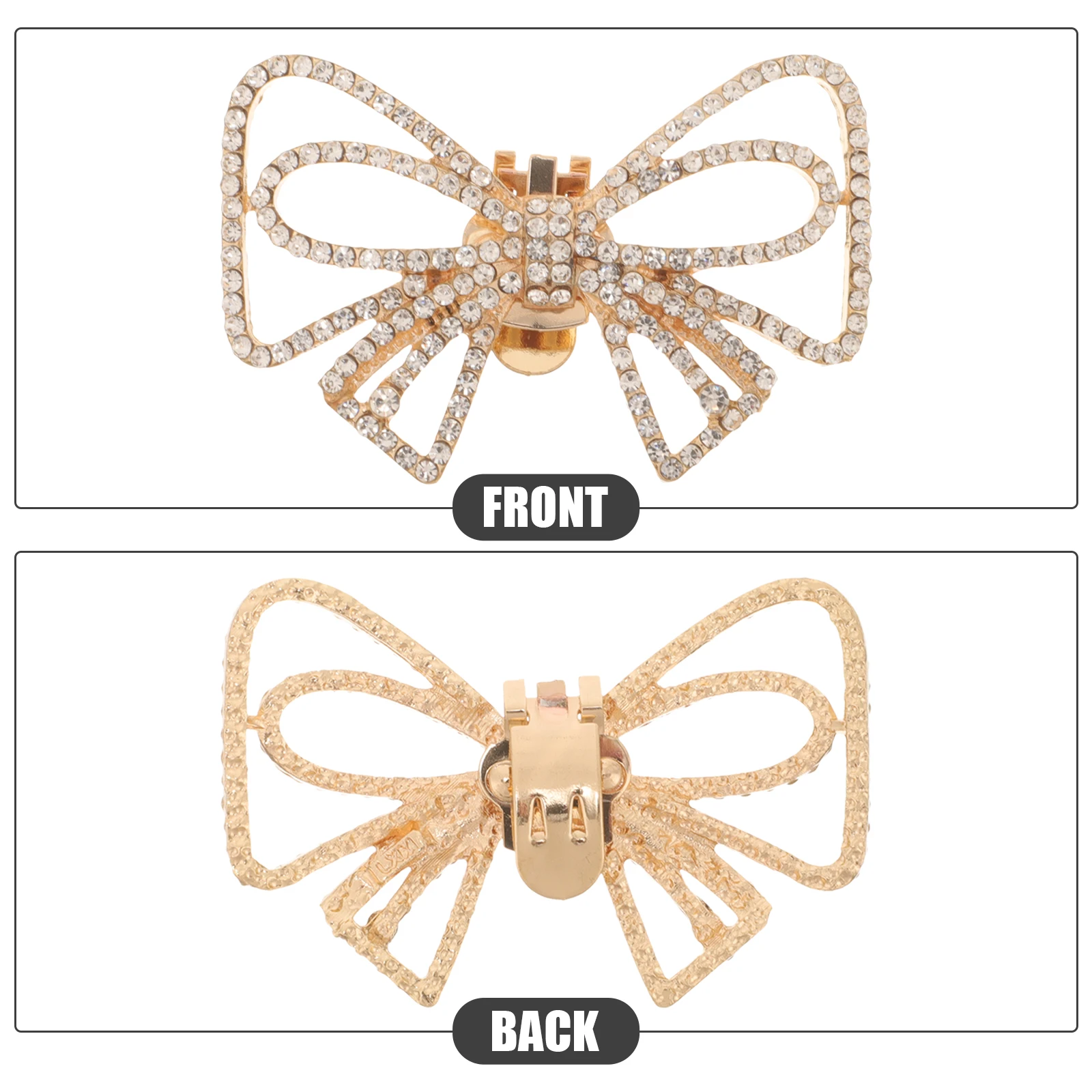 

Shoe Flower Jewelry Decorative Bow Design Women's Wedding Bridal Removable Buckle Elegant Evening Party Prom for Bride