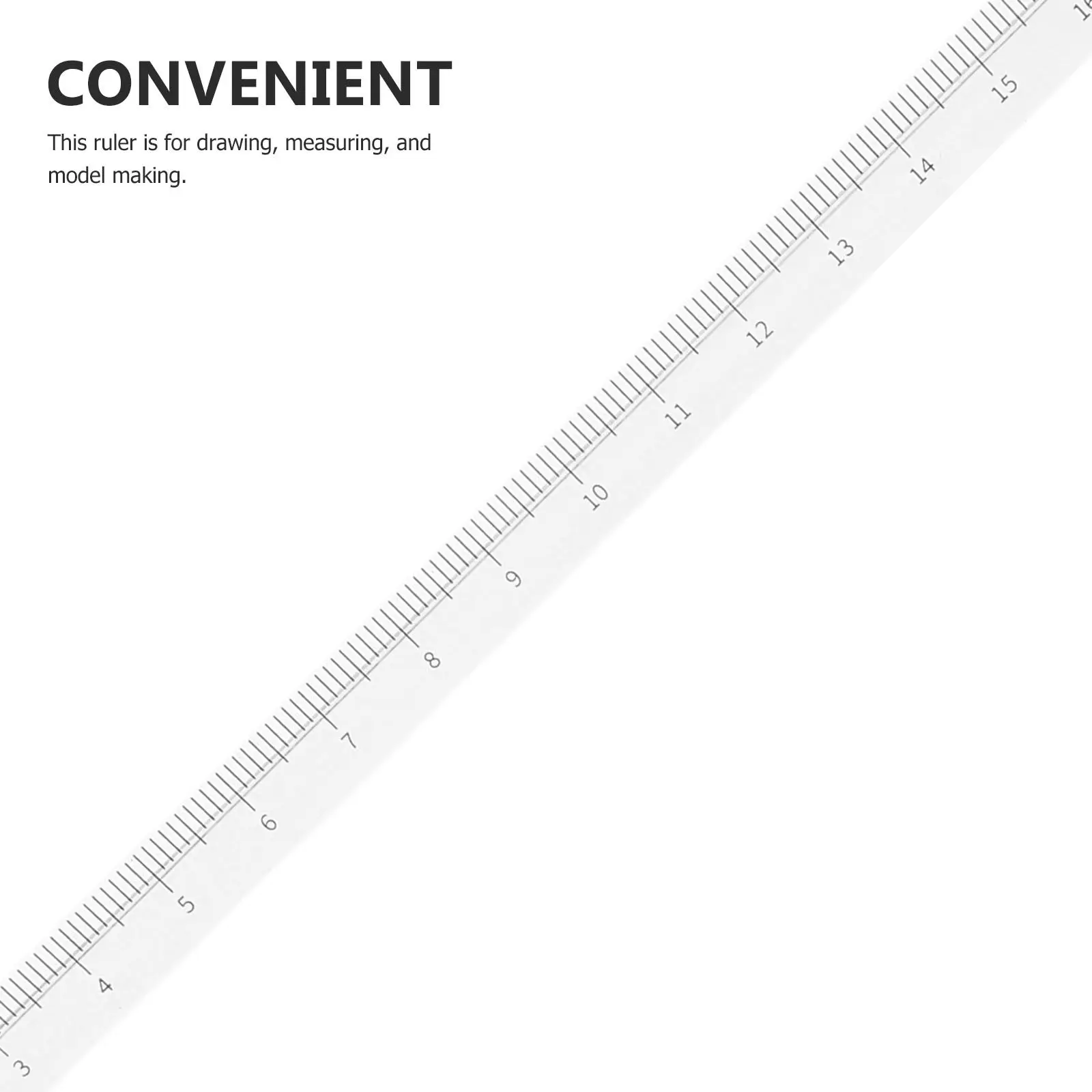 2Pcs Plastic Clear Triangle Ruler Lightweight Portable Ruler for Classroom Students Drafting Measuring Architecture