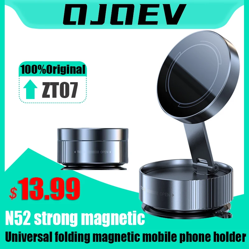 

2025 new vacuum adsorption folding universal car mobile phone holder suction cup magnetic anti-shake