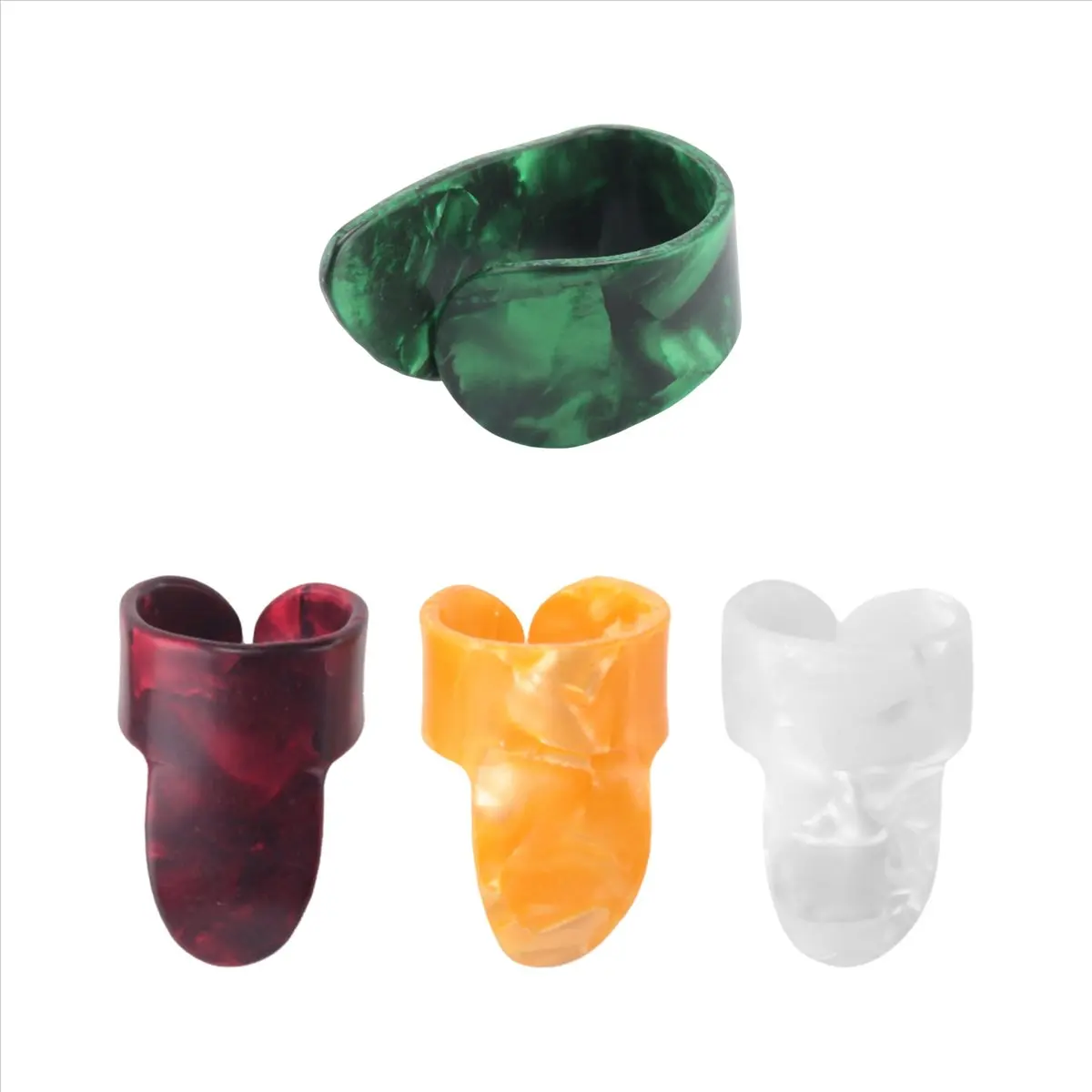 *N21R 3 Finger Picks + 1 Thumb Pick Plectrums Guitar Plastic