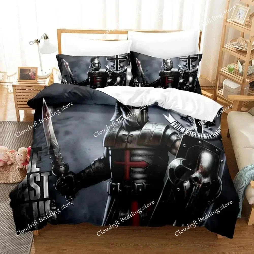 

Knights Templar Bedding Set Single Twin Full Queen King Size Aldult Bedclothes Duvet Cover Sets for Bedroom Parure De Lit 2026