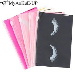 10pcs Eyelash Aftercare Bags With Zipper Toiletry Makeup Pouch Cosmetic Travel Beauty Tool Packaging Lash Extension Supplies
