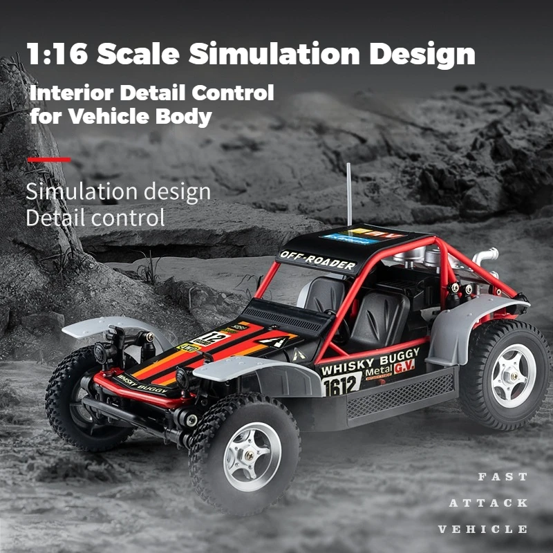 SG1612 1:16 RC Car 4WD High Speed Off-Road Racing Vehicle Full Scale Remote Control Rechargeable Assault Truck Toy for Kids