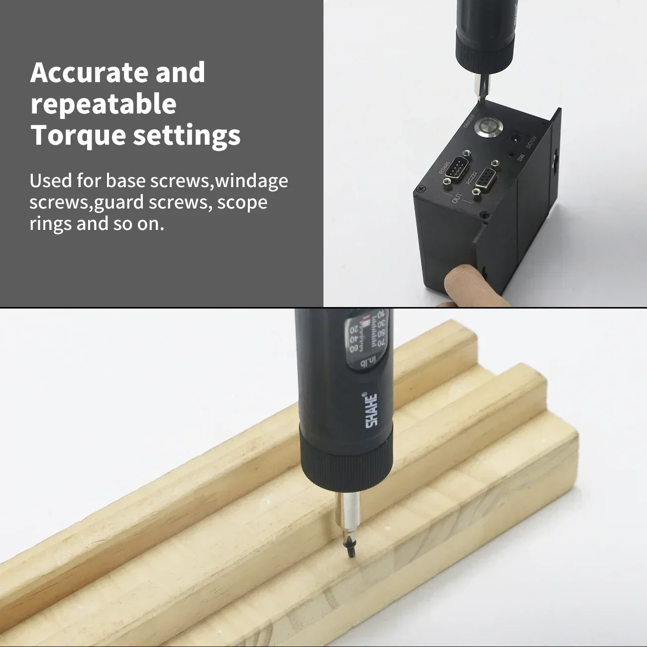 SHAHE Torque Wrench Torque Driver Maintenance Tools Bike Repairing with 10-70 in-lbs Torque Range Setting 10 Bits