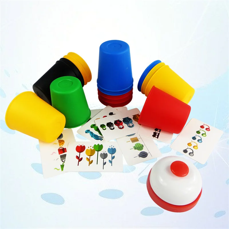 Family Competition Speed Challenge Card Games Toy Training Parent Child Desktop Interactive Sports Stacking Cups Funny Toys Gift