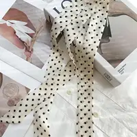 Bufanda larga y estrecha para mujer, 150x4cm, bolsa con lazo de lunares, cinta, diadema, gargantilla, Streamer, accesorios para mujer