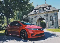 TOP FN2 griglia da corsa anteriore in fibra di carbonio o FRP per Honda Civic Type R FN2 F con H-logo e Mugen