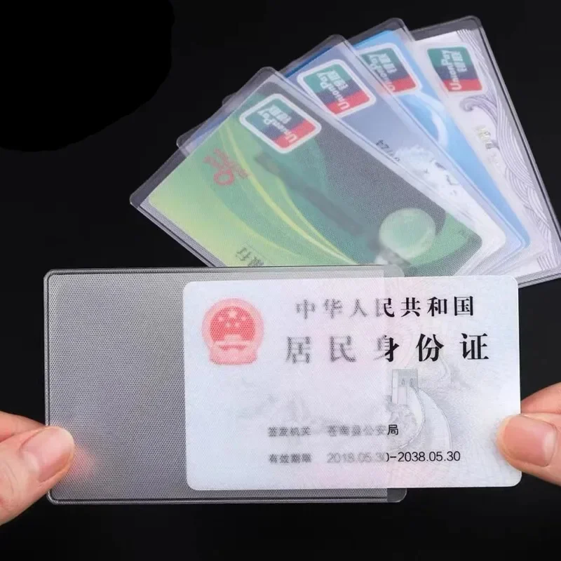 Waterproof Transparent Card Cover for Women Men Bus Card Holder Case Business Credit Cards Passport Bank ID Card Sleeve Protect