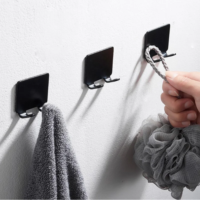 Shaver Storage Rack Self Adhesive Wall Mounted No Punching Required Storage Hook Bathroom Towel Rack Home Adhesive Hooks