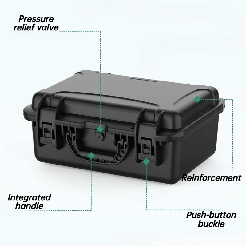 Waterproof Tool Box with Sponge Portable Handheld Toolbox Tough Build Instrument Storage Box Multifunctional Plastic Tools Case