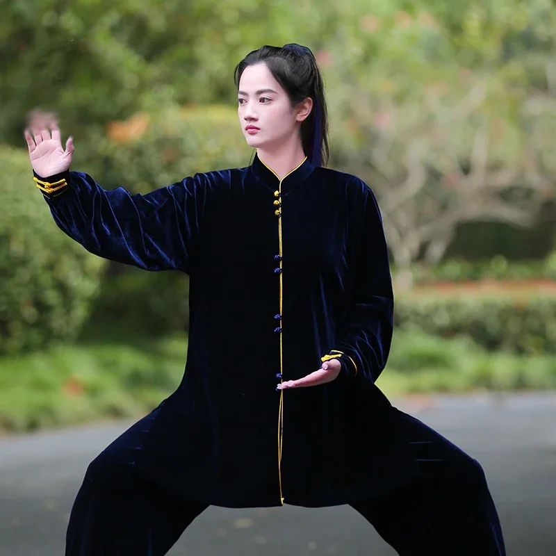 Kun Master Thicken Velvet Taichi Uniform Winter Martial Arts Suit Kung Fu Clothes Taiji Unisex