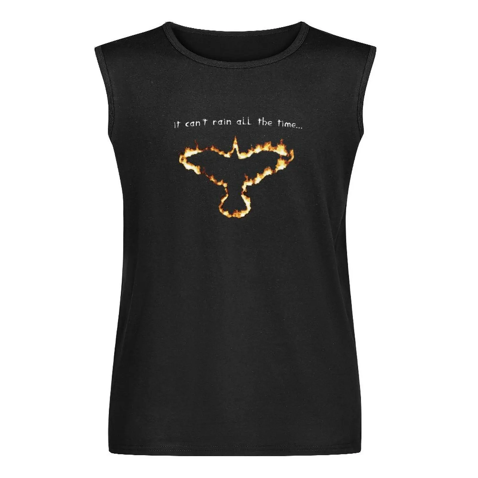 fire crow Tank Top Sleeveless top t-shirts for Men's gym cute tops