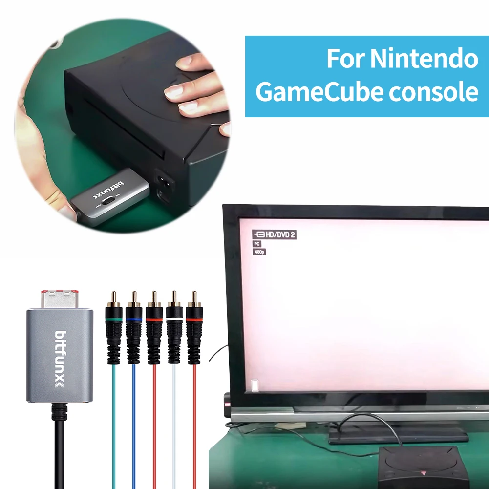 كابل محول مكون فيديو 5RCA YPbPr لوحدة تحكم ألعاب NGC رقمية AV Out لـ Gamecube #2