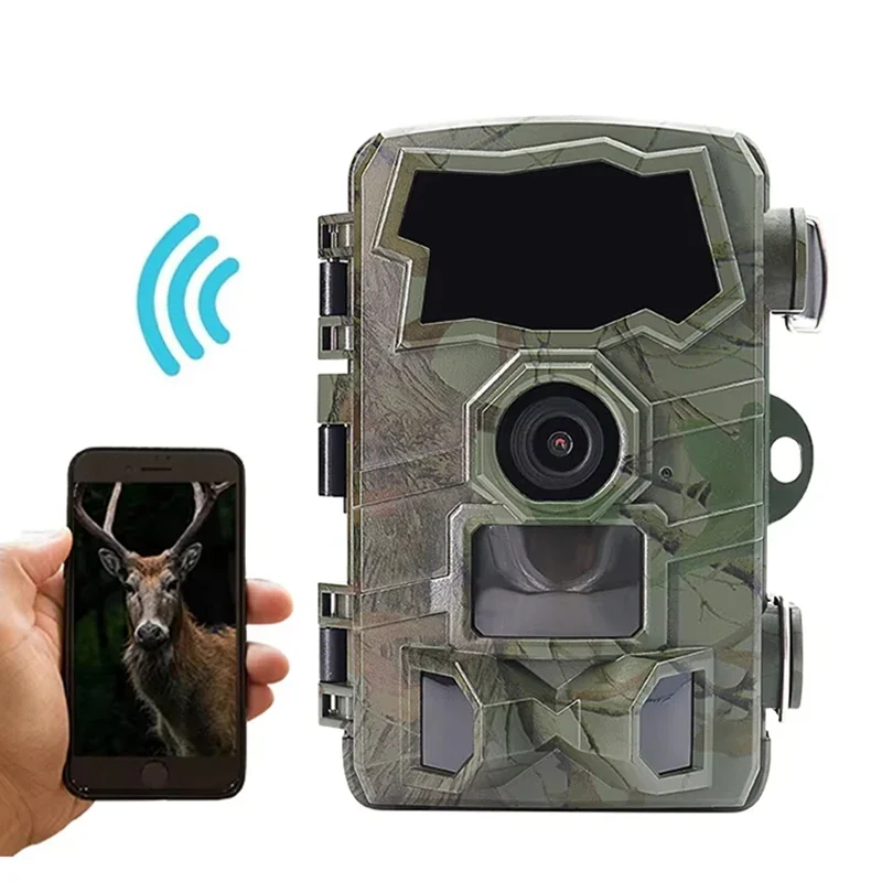 Outdoor WiFi Trail Camera Bluetooth 4K 32MP Game Camera 850NM Night Vision Motion Activated Waterproof Hunting Wildlife Cam