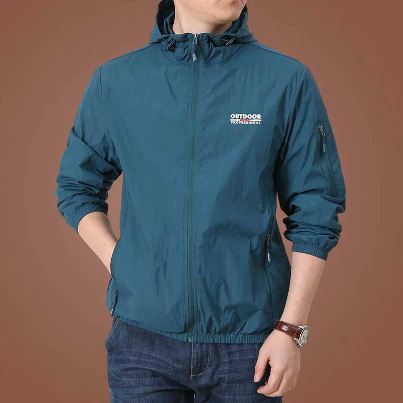 

Summer Sunscreen Jacket Men Outdoor Skin Clothing Quick Dry Skin Coat Men Sports Coats Cycling Hiking Fishing Camping Jackets