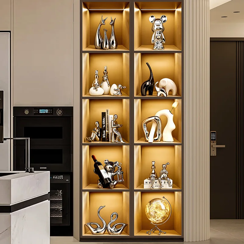 Home Grape Wine Rack Decoration Light Luxury and High-end Violent Bear Wine Cup Holder Wine Cabinet Living Room Home Decoration