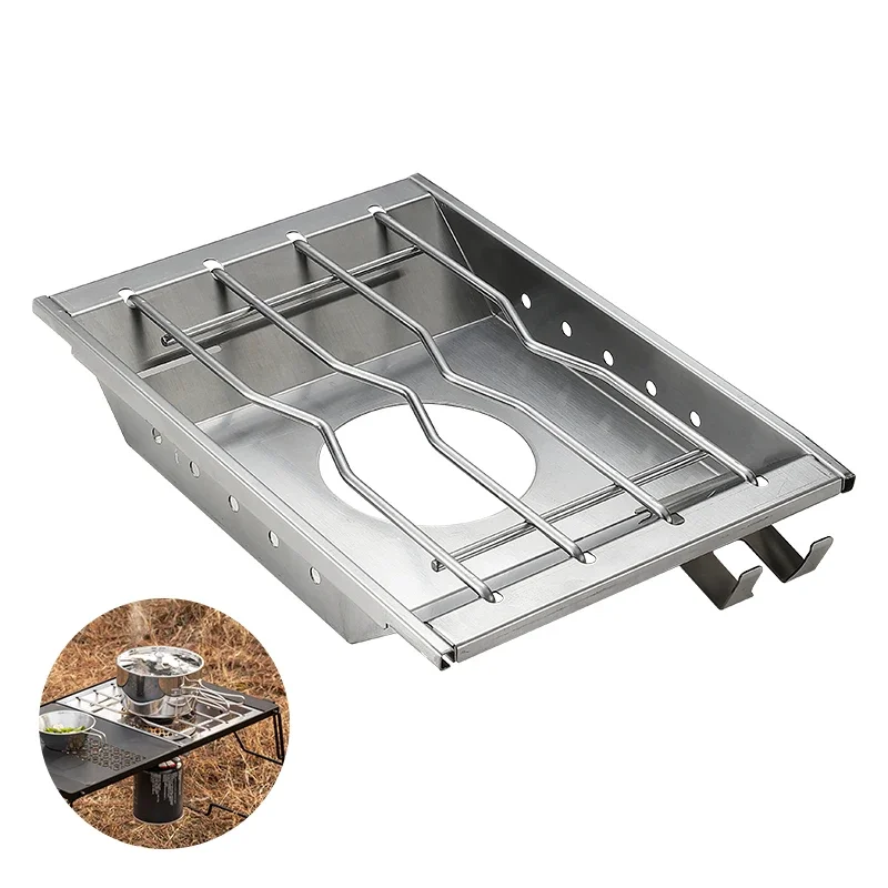 

Be suitable for Stainless Steel Korean Style Furnace Plate Frame Camping Sinking Windproof