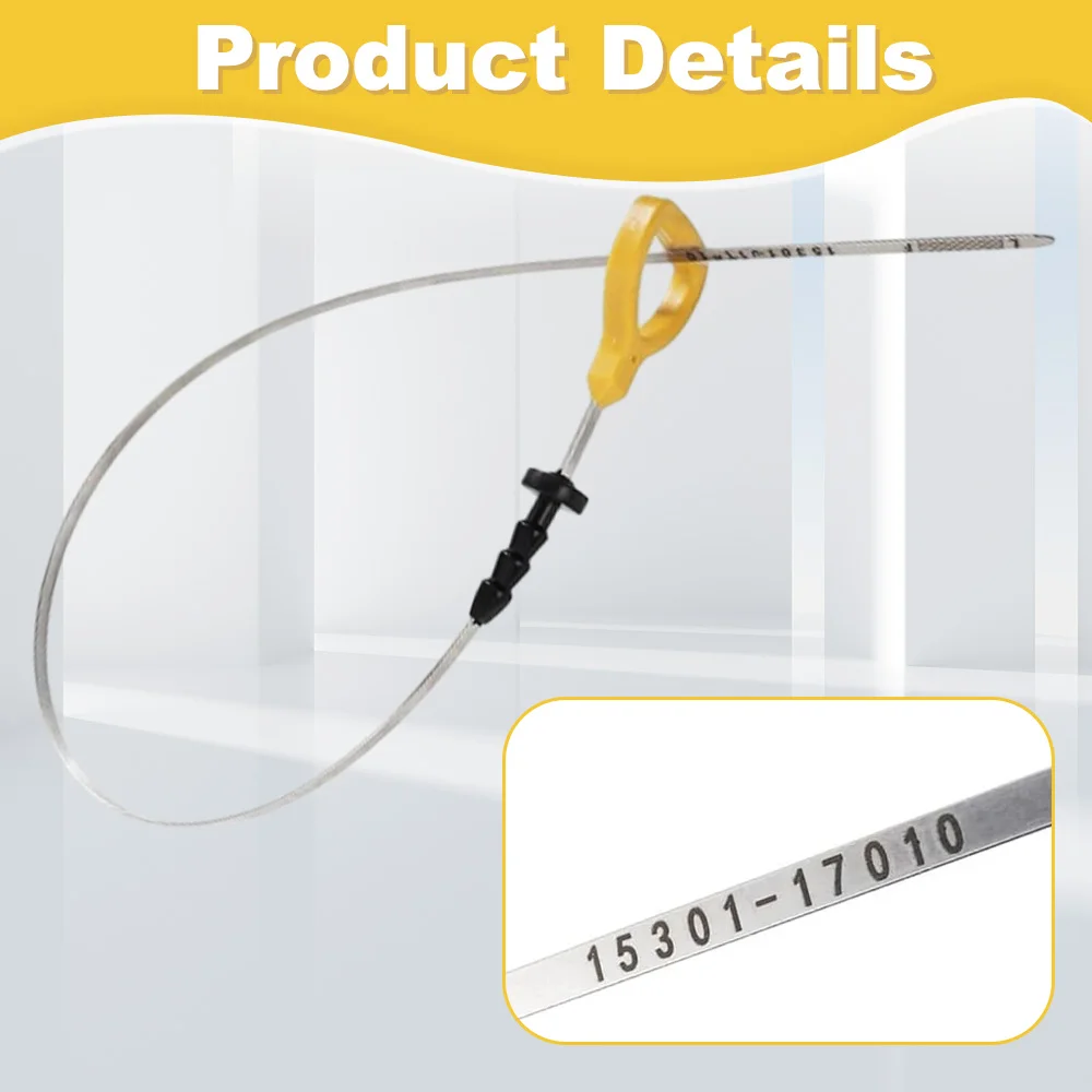 15301-17010, 1530117010, 15301 17010 Stainless Steel Oil Level Dipstick For Toyota Land Cruiser Coaster 4.2L L6 Diesel