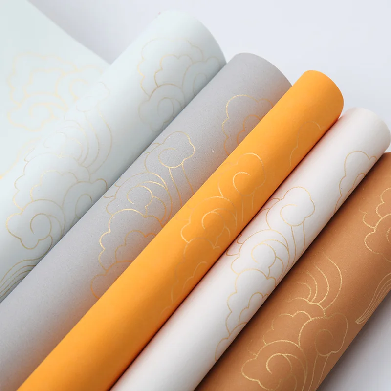 

Pastel Half Ripe Rice Paper Small Regular Script Brush Calligraphy Thicken Xuan Paper Chinese Painting Exquisite Colorful Papier