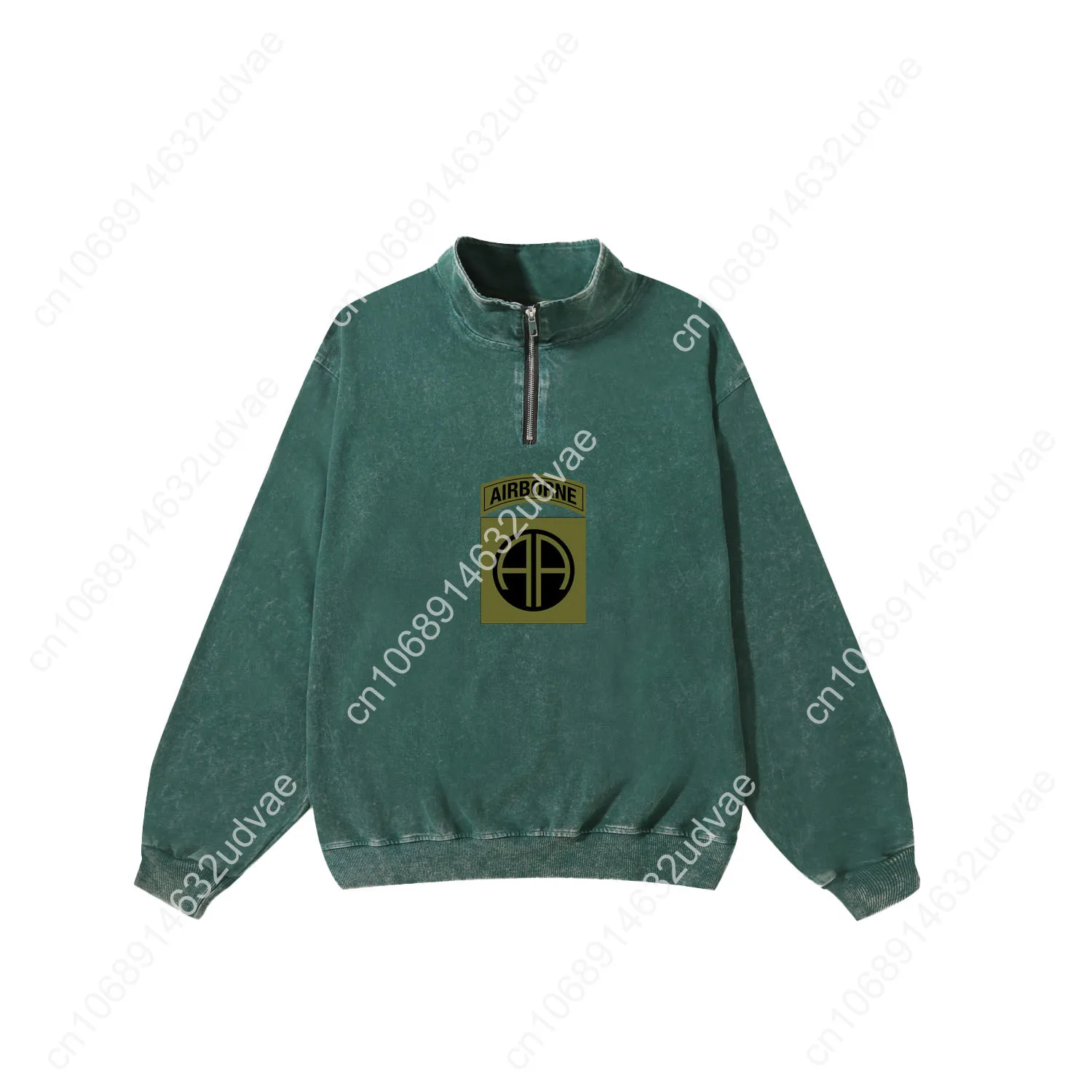 82nd Airborne Division OCP Felpa retrò Uomo Donna Adolescente Pullover vintage Mezza cerniera Top su misura Maglietta a maniche