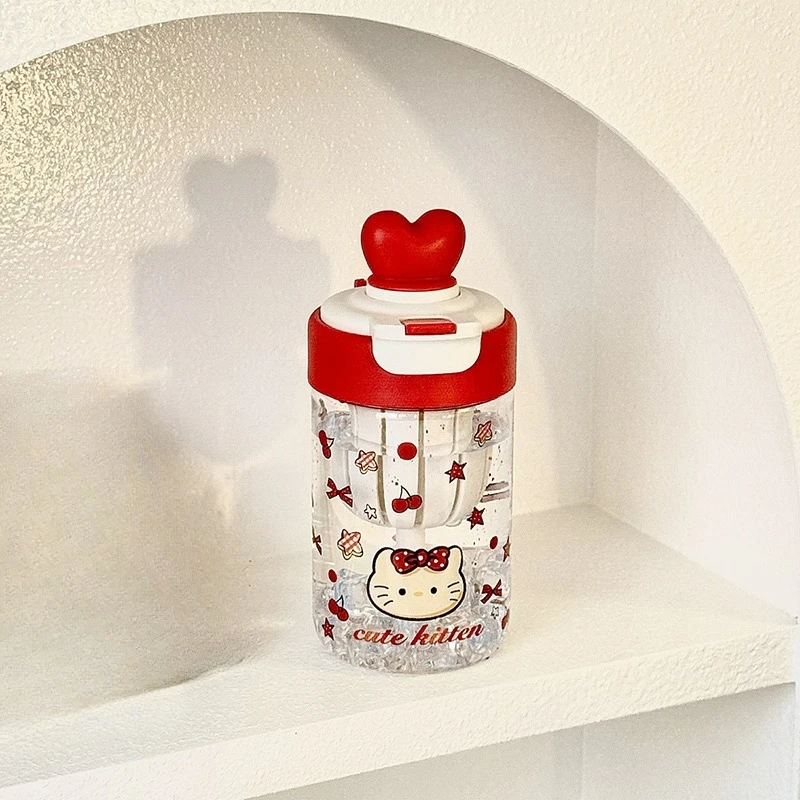 

Kawaii Hello Kitty Water Cup Cartoon Anime Cute Home Outdoor Products High Beauty Large Capacity Student Girl Gift Wholesale