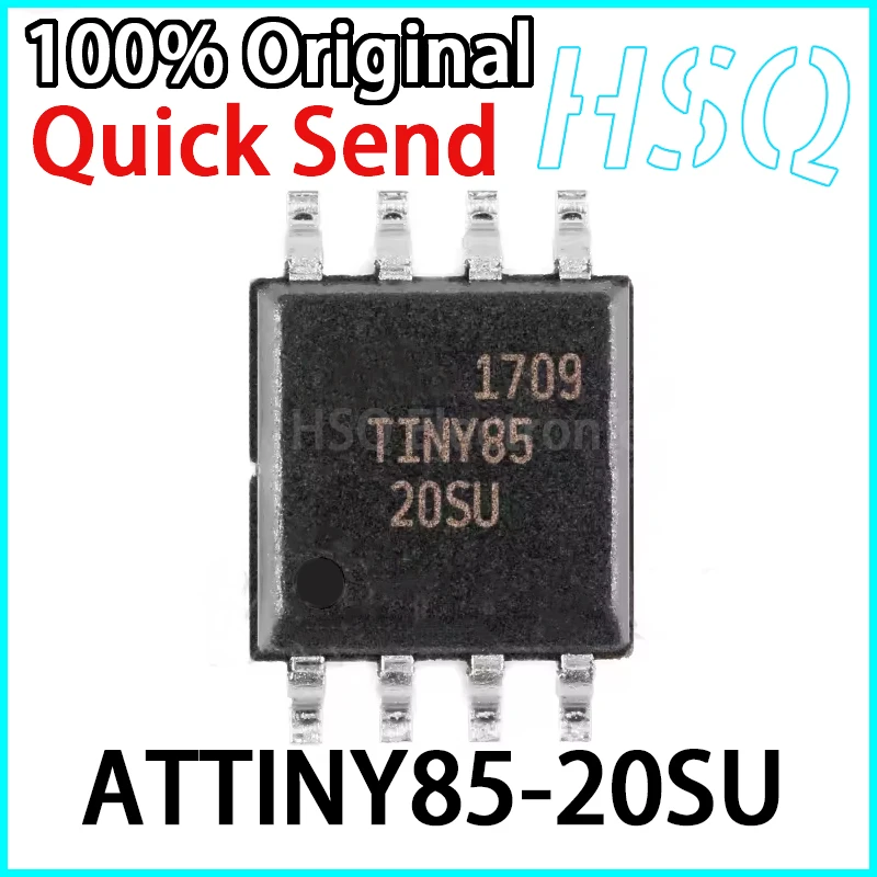 1PCS New ATTINY85-20SU SOIC-8 8KB 20MHz 8-bit Microcontroller in Stock