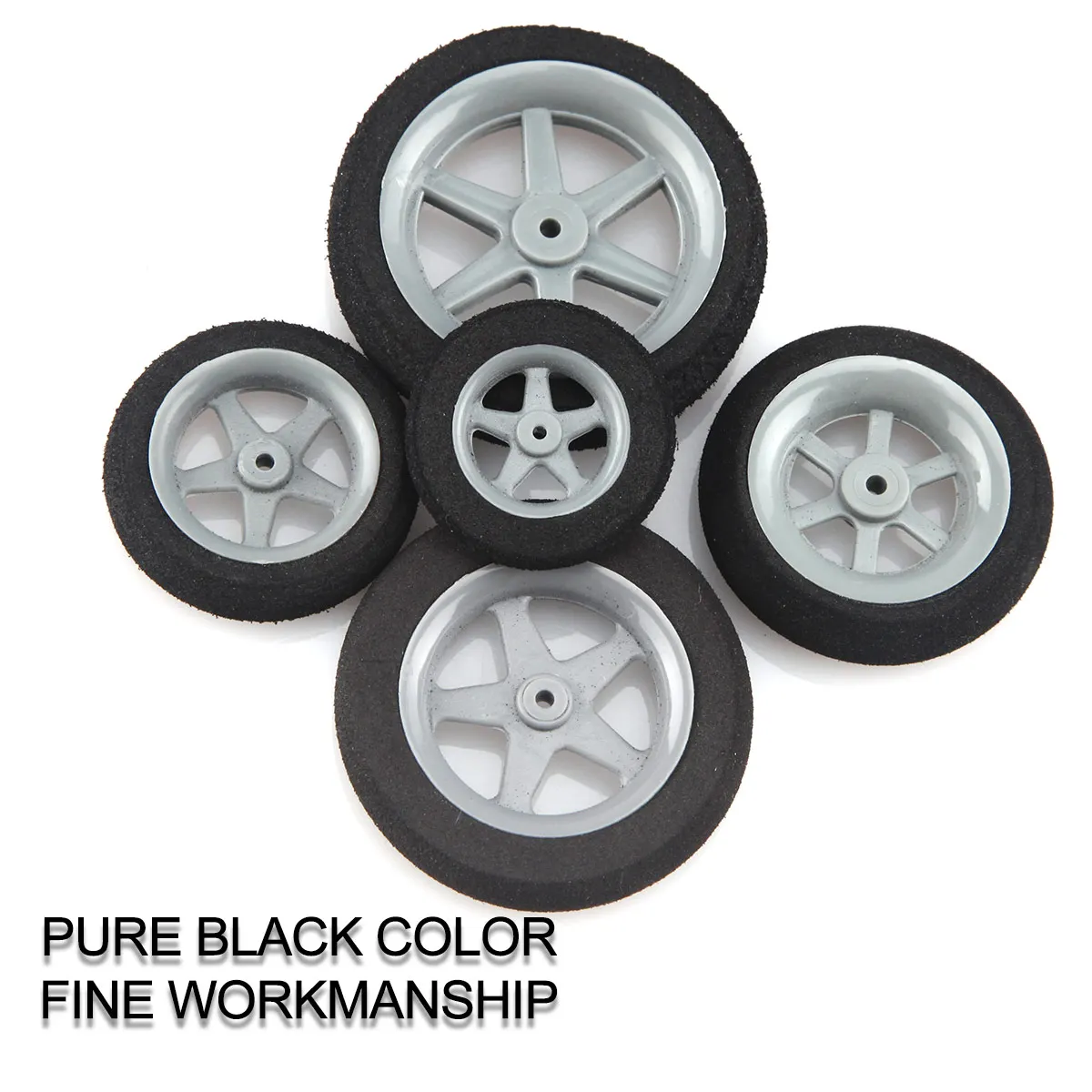 2 Pairs Sponge Wheel Light Foam Mini Tires 30mm 35mm 40mm 45mm 50mm for RC Model Airplane