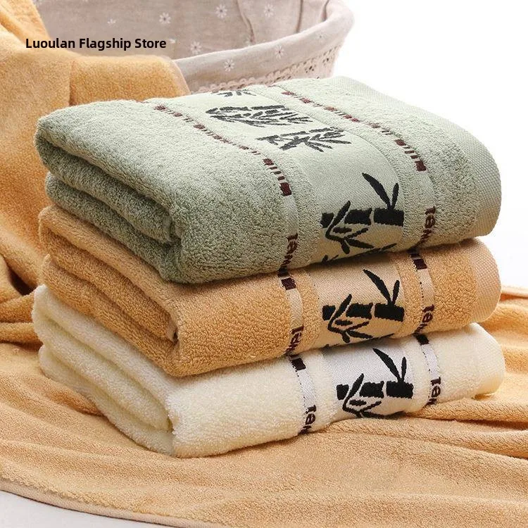 

Summer Thiened Bamboo Fiber Embroidered Bath Towel Adult Home Use 7040 Direct Supply from Fac Soft Absorbent Towel