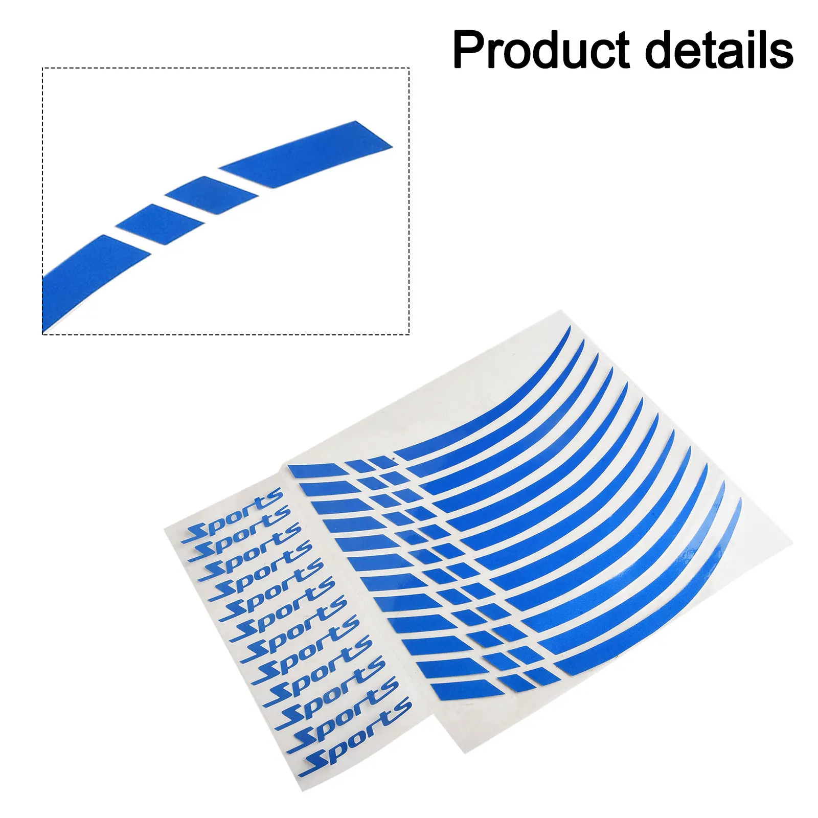 18-21 Inch Wheel Decal Reflective Wheel Tape Easy To Apply 12 Pieces Per Set Long-lasting Reflective Sticker Material