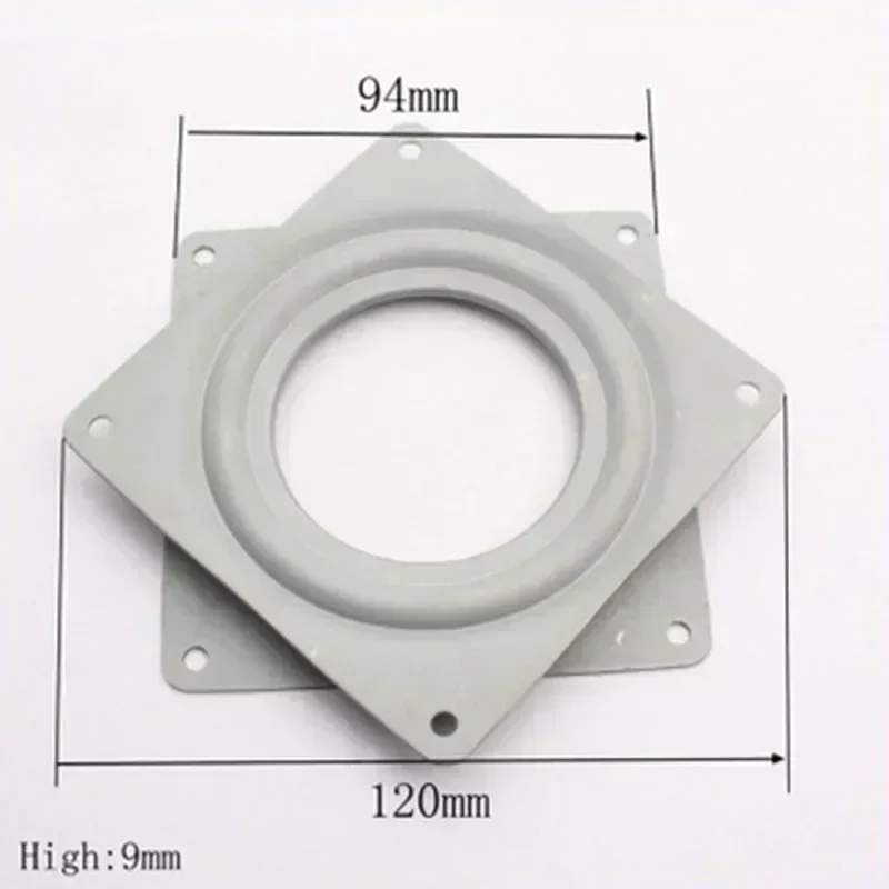 2/3/4Inch Steel Square Lazy 360Degree Metal Bearing Rotating Rolling Bearing Swivel Turntable Bearings Plate Desk Table