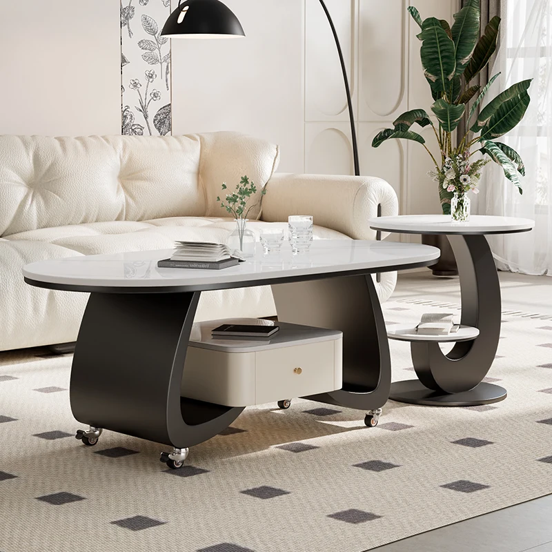 

Cute Service Coffee Table Center Writing Minimalist Cheap Cute Standing Side Table Space Saving Mesas Bajas Postmodern Furniture