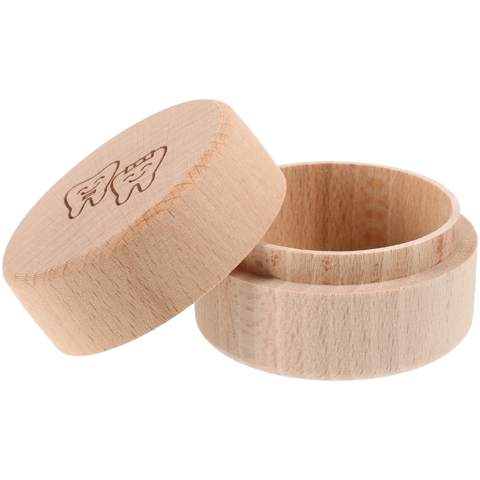 

Wooden Baby Tooth Box Solid Wood Storage Kids First Teeth Saver Large Capacity Keepsake Fetal Hair Organizer Portable Collection